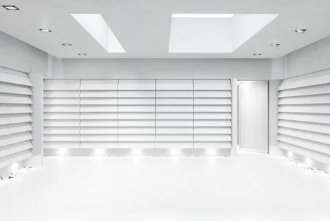 Modern white empty office interior. Stock Illustration