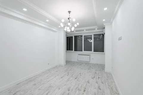 Modern white empty room with window 스톡 사진