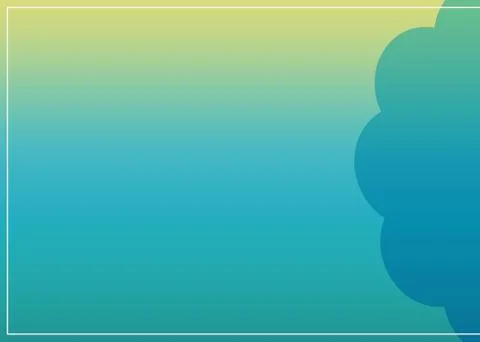 Modern White Frame On Cloud Gradient Background Stock Illustration