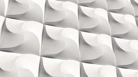 Modern White Geometric Wall Panel Texture Background 3d render. 스톡 일러스트