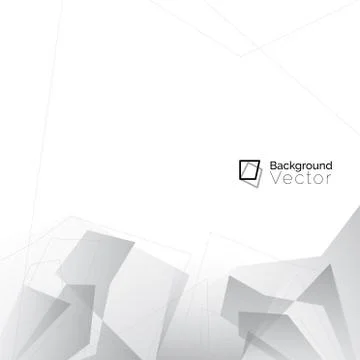 Modern white gray polygon abstract background Stock Illustration