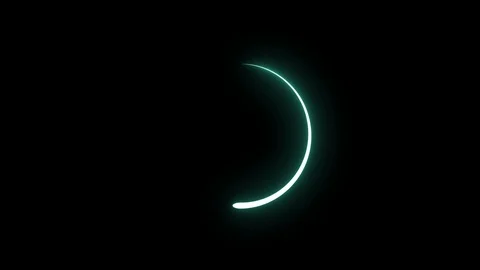 Modern white with green glowing preloader and progress loading circle on black Stock Footage 112492114
