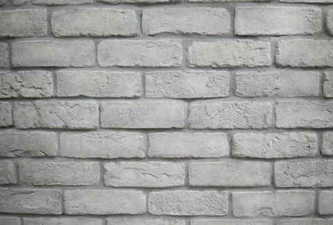 Modern white grey brick wall textured background. Stock Photos