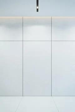 Modern white interior, empty room, 3d rendering Stock Illustration