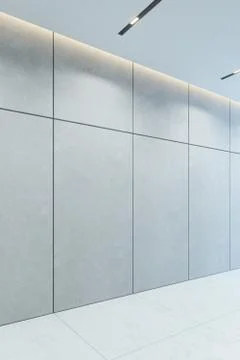 Modern white interior, empty room, 3d rendering Stock Illustration