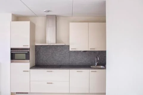 Modern white kitchen Stock Photos