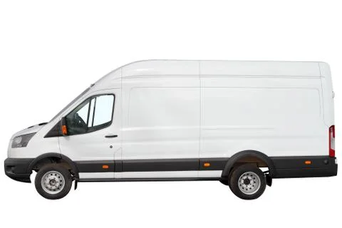 Modern white minivan. Stock Photos