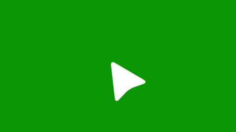 Modern white mouse cursor pointer icon performing click actions on green 스톡 동영상 346824519