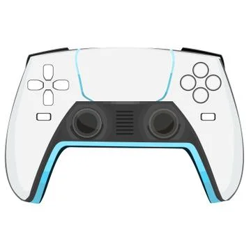 Modern white Next Generation Joy Pad controller with touch sensor Stock Illustration