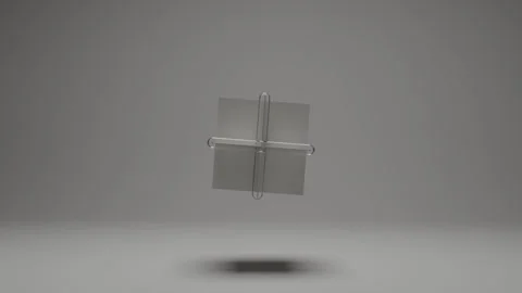 Modern white object animation with soft lighting in monochrome abstract Vídeo Stock 338250368