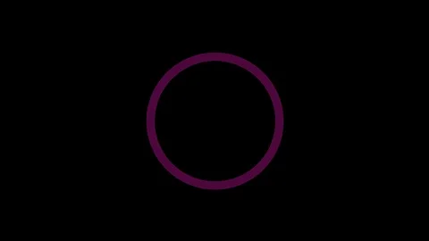 Modern white with pink glowing preloader and progress loading circle on black Video stock 122333987