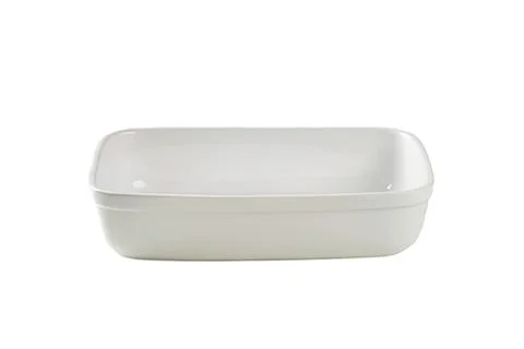 Modern white rectangular baking dish Stock Photos