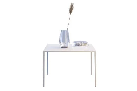 Modern white rectangular coffee table on thin legs. 3d render Stock Illustration