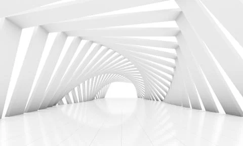 Modern white room background rectangular twist decorate Illustrazione stock