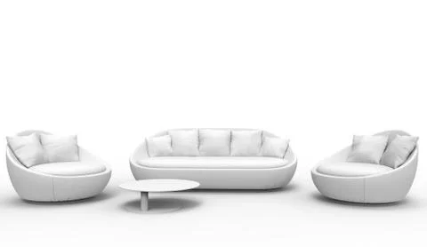 Modern White Room Stock Illustration