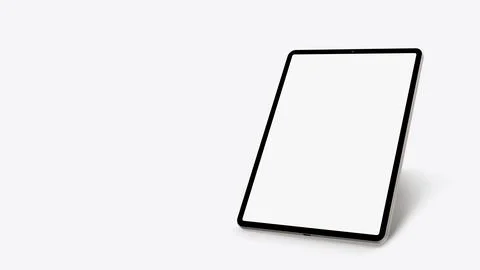 A modern white screen in perspective view Stock Illustration