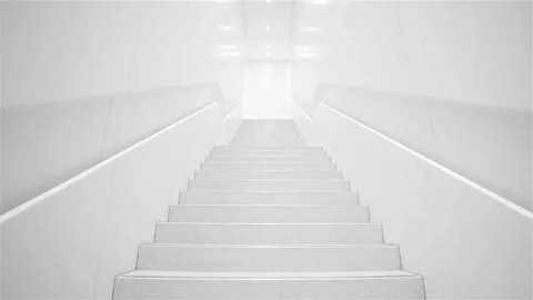 Modern White Staircase Stock Footage 99749180