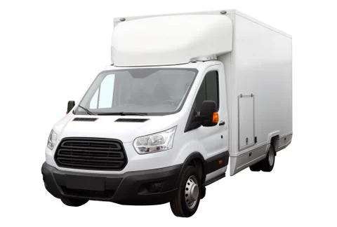 Modern white van. Stock Photos