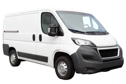 Modern white van. Stock Photos