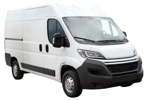 Modern white van. Stock Photos