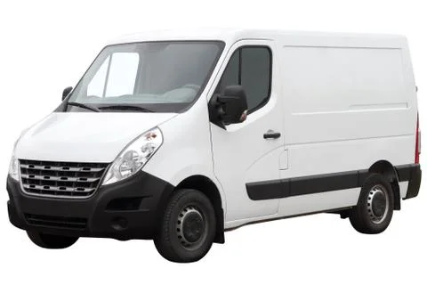 Modern white van. Stock Photos