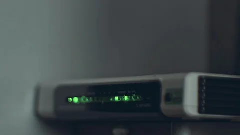Modern wi-fi router light Stock Footage 123559861