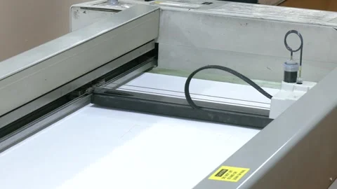 Modern wide format printer paper for any purposes Stock Footage 313444169