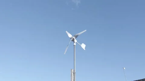 Modern Wind Mill on a Blue Sky Still Clean Energy 스톡 동영상 172501764