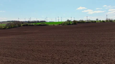 A modern wind park from far 4k 30fps video Video stock 306443824
