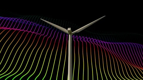 Modern Wind Wheel Technology Concept Background Video stock 86856954