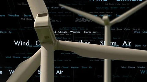 Modern Wind Wheel Technology Concept Background Stock Footage 86858111