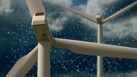 Modern Wind Wheel Technology Concept Background 스톡 동영상 86858359