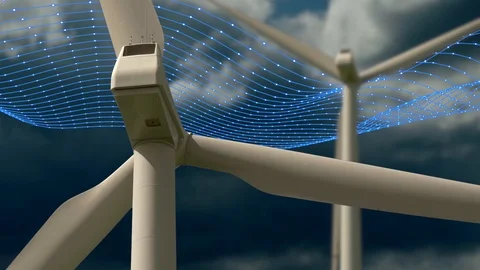 Modern Wind Wheel Technology Concept Background Video stock 86858451