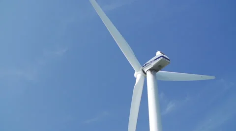 Modern windmill slowmotion Stock Footage 40932444