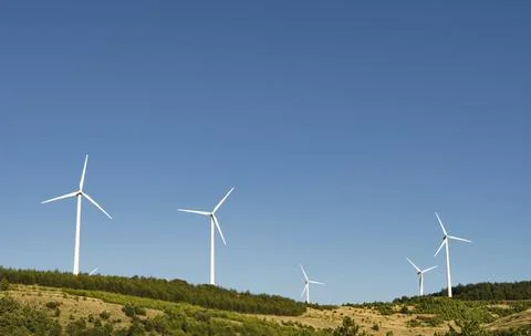 Modern windmills. Stock Photos