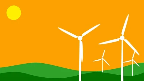 Modern windmills. Wind energy. Concept of ecology and environment - Loop 스톡 동영상 101590147
