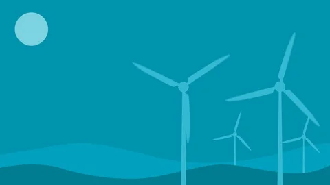 Modern windmills. Wind energy. Concept of ecology and environment - Loop 스톡 동영상 101590251