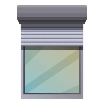 Modern window being covered by security shutter Ilustración de archivo