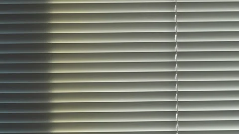Modern Window Blinds with Soft Light and Shadow Pattern Stock Footage 263927829