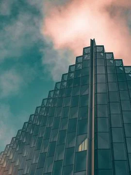 Modern window design with steps and peak Stock Photos