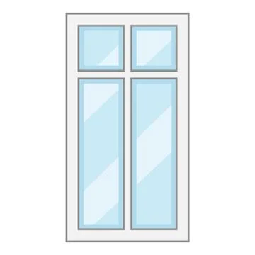 Modern window frame icon, cartoon style Ilustración de archivo