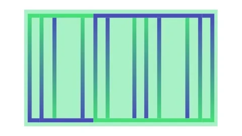 Modern window grill animation video on white background Stock Footage 344250643