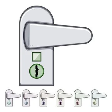 Modern window lock mechanism providing home security solution Illustration