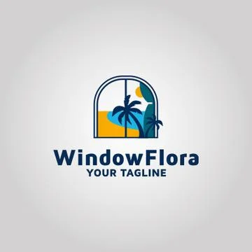 Modern Window vector logo design template inspiration Stock Illustration