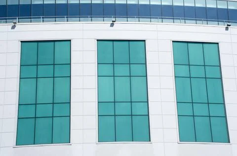 Modern windows with rectangular pattern Modern windows in rectangular patt... Stock Photos