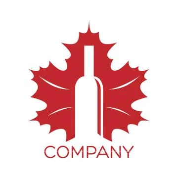 Modern wine logo Stock Illustration