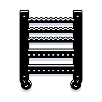 Modern wine rack storage with empty shelves Stock Illustration