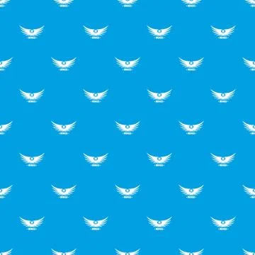 Modern wing pattern seamless blue Stock Illustration
