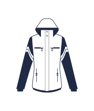Modern winter jacket isolated vector icon Stock Illustration