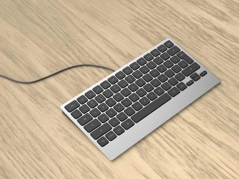 Modern wired computer keyboard Illustrazione stock